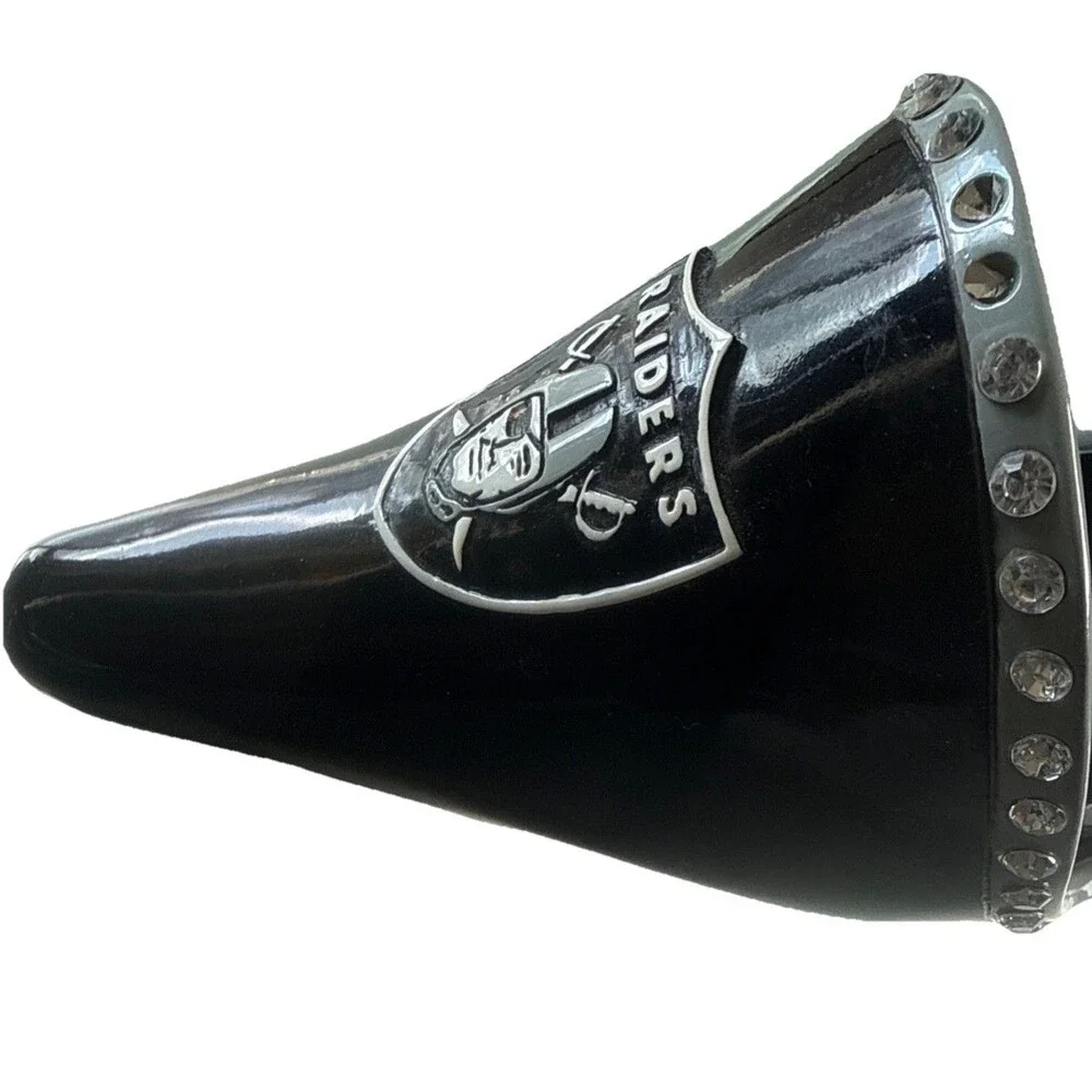 Oakland Raiders NFL Football Decorative High Heel Shoe Wine Bottle Holder